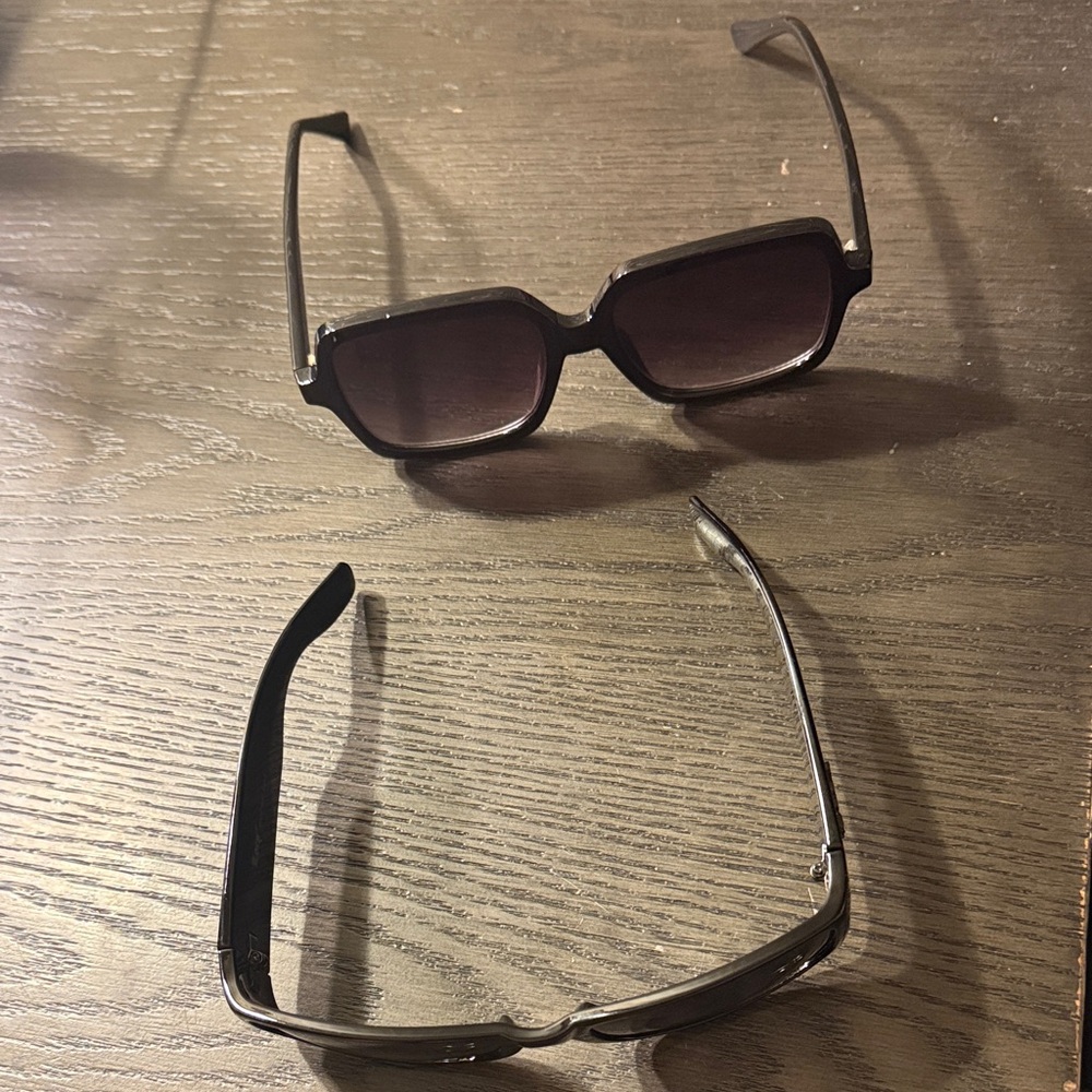 Black Rectangular Sunglasses Duo - Dark Lenses - image 2